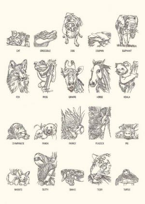 1000 Dot To Dot Animals - picture list