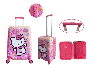Hello Kitty kids hard case luggage - 53cm 4 wheel - multiview