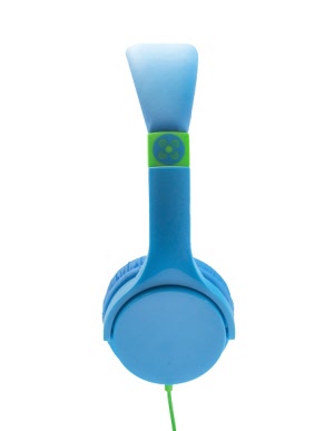 moki lil kids volume limited headphones - blue - side