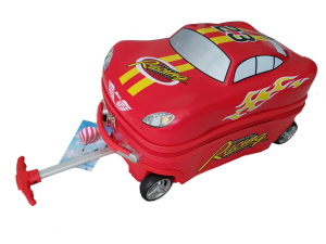 red racing car -flat with half extended view