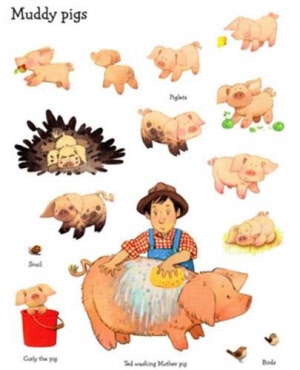 usborne animals sticker book - muddy pigs stickers.jpg